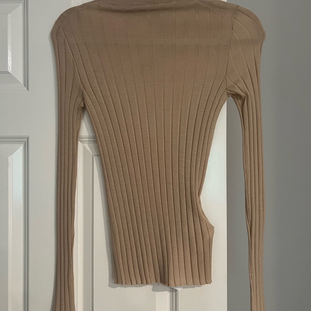 Prada Superfine Knit Jewel Mock Neck Top - Picture 3 of 5